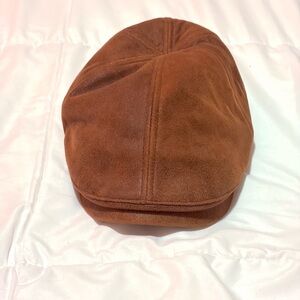 Brown Suede Flat Cap